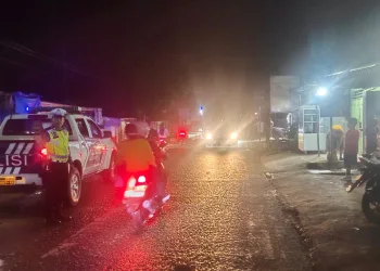 Ciptakan Keamanan Pada Pengendara Pada Malam Hari,Sat Lantas Polres Nias Selatan Gencar Laksanakan Patroli Blue Light