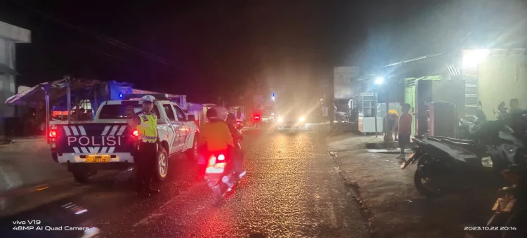 Ciptakan Keamanan Pada Pengendara Pada Malam Hari,Sat Lantas Polres Nias Selatan Gencar Laksanakan Patroli Blue Light