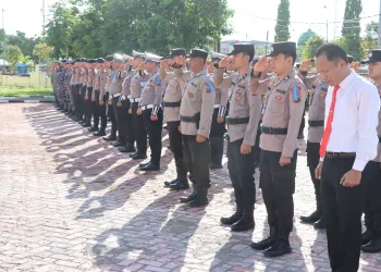 Polres Nias Selatan Laksanakan Apel Gelar Pasukan OPS Zebra Toba 2024