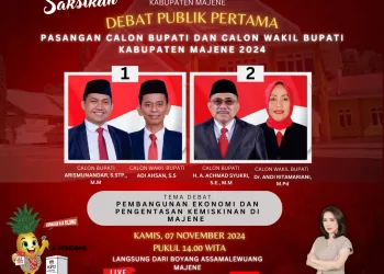 KPU Majene Bakal Gelar Debat Publik Pertama, Catat Tanggal, Tempat dan Waktunya!
