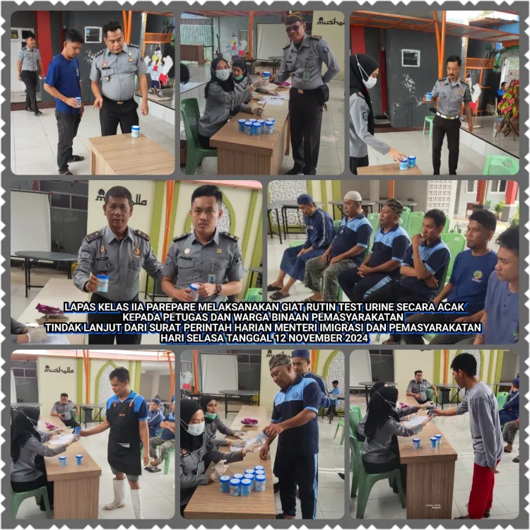 Cegah Peredaran Narkoba, Lapas IIA Parepare Rutin Gelar Razia dan Geledah Blok Hunian WBP