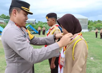 Kapolres Majene Buka Perkemahan Penerimaan Tamu Saka Bhayangkara Polres Majene Tahun 2024