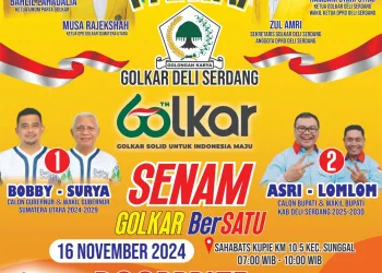 DPD Partai Golkar Kabupaten Deli Serdang Melaksanakan Perayaan Hut Partai Golkar Ke 60 Berama Masyarakat