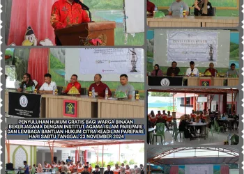 Lapas IIA Parepare Gelar Penyuluhan Hukum Gratis, Libatkan Mahasiswa IAIN dan LBH Citra Keadilan