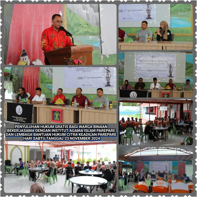 Lapas IIA Parepare Gelar Penyuluhan Hukum Gratis, Libatkan Mahasiswa IAIN dan LBH Citra Keadilan