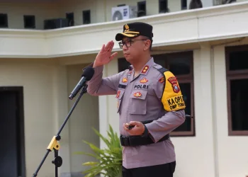 Kapolres Nias Selatan Pimpin APEL Penerimaan BKO Polda Sumut Dan Serpas Pam TPS Wilayah Daratan Pilkada Serentak 2024