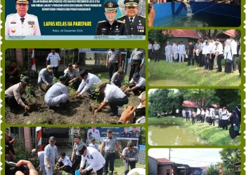 Lapas IIA Parepare Perkuat Ketahanan Pangan: Penanaman Perdana dan Tebar Benih Bersama PJ Wali Kota