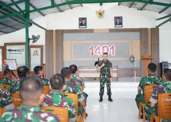 Kunjungi Kodim 1401/Majene, Kasdam XIV/Hasanuddin Tegaskan Komitmen TNI Bebas Narkoba dan Judi Online