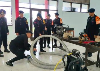 Batalyon B Pelopor Satuan Brimob Polda Sulsel Gelar Apel Siaga Bencana