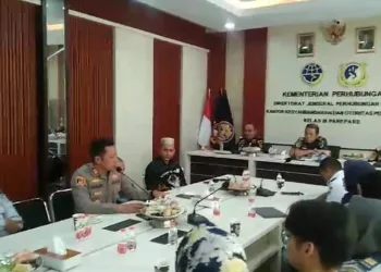 Kapolsek KPN Hadiri Rakor Kesiapan Pengendalian Transportasi Laut Selama Nataru 2025
