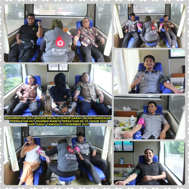 Lapas Parepare Bersama Dharma Wanita Sukses Gelar Donor Darah
