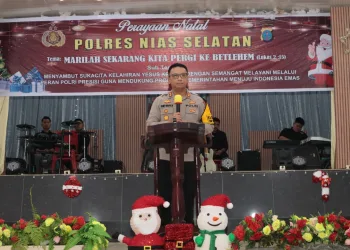 Polres Nias Selatan Rayakan Natal Bersama