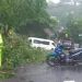 Personel Polsek Ujung Bantu Evakuasi Pohon Tumbang