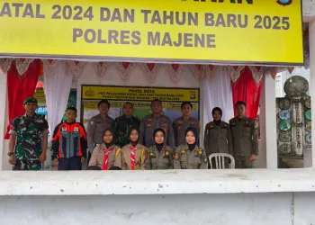 Jelang Puncak Perayaan Natal dan Tahun Baru, Personel Operasi Lilin Polres Majene Siap Jaga Keamanan
