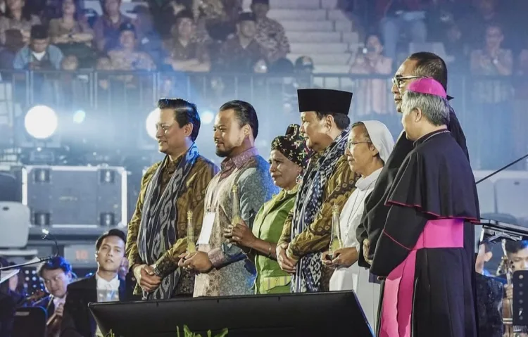 Hadiri Perayaan Natal Nasional, Presiden Prabowo Sampaikan Terima Kasih ke Kapolri & Panglima TNI