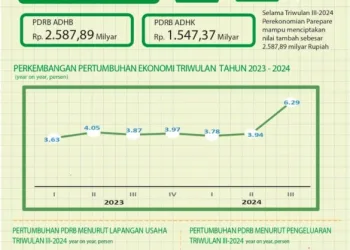 Ekonomi Parepare Tumbuh Positif, Tembus 6 Persen Lebih