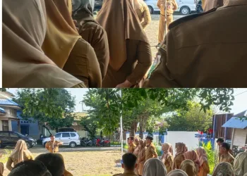Kegiatan apel Terpadu Pegawai Kecamatan Banggae, Kabupaten Majene