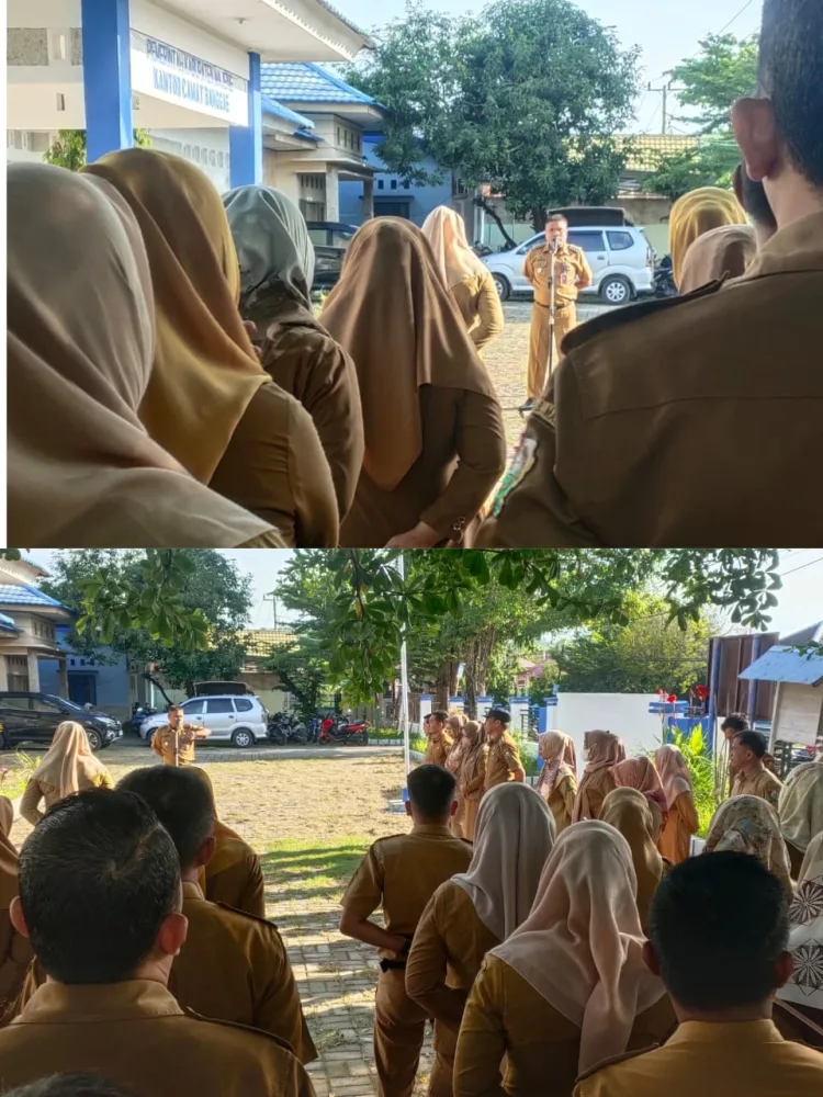 Kegiatan apel Terpadu Pegawai Kecamatan Banggae, Kabupaten Majene