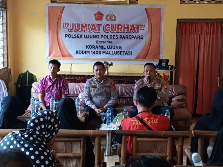 Jumat Curhat Polsek Ujung, Kapolsek : Jangan Segan Adukan Jika Temukan Praktek Judi Sabung Ayam dan Pesta Miras