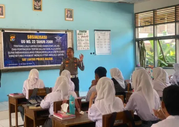 Satlantas Polres Majene Sosialisasi di SMA Negeri 1 