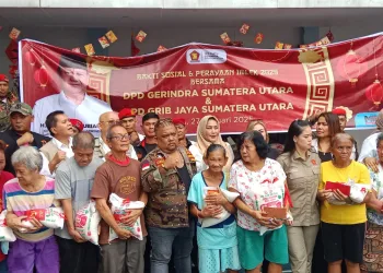 DPD Partai Gerindra Sumut Kolaborasi DPD Grib Jaya Sumut Gelar Baksos