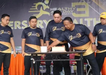 Pj Walikota Parepare Hadiri HUT ke-3 Komunitas Jogging Healthy All Day