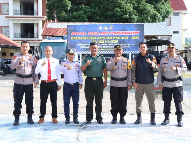 Polres Majene Gelar Apel Pasukan Operasi Keselamatan Marano 2025