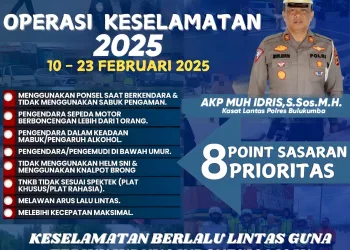 Operasi Keselamatan 2025, Kasat Lantas Bulukumba Perketat Pengawasan Lalu Lintas