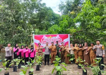 Kapolsek Sendana Ikuti Launching Penguatan Program Pekarangan Pangan Lestari Secara Virtual