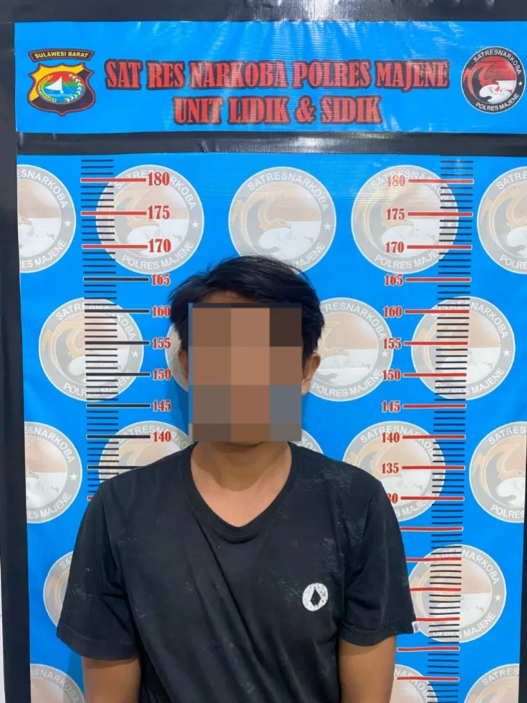 Satuan Res Narkoba Polres Majene Berhasil Amankan Pemuda Diduga Penyalahguna Narkotika