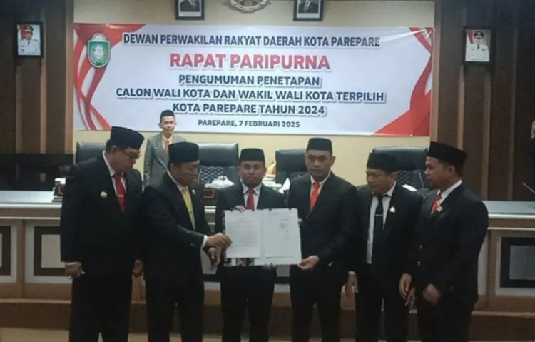 DPRD Parepare resmi umumkan Penetapan Walikota dan Wakil Walikota Parepare 2025-2030
