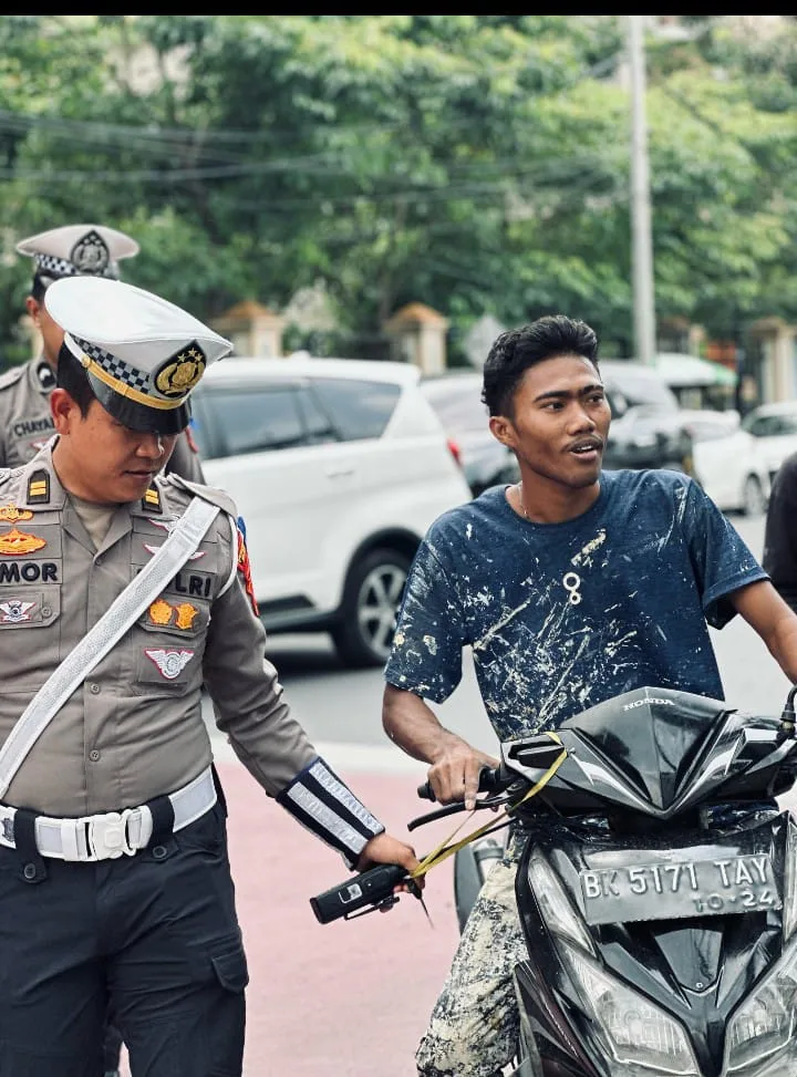 Satlantas Medan Tindak Tegas Pelanggar Lalu Lintas di KTL