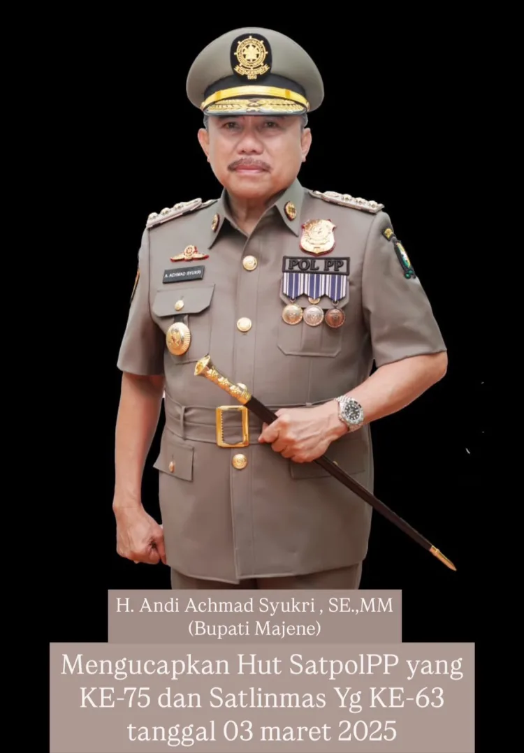 HUT ke 75, Bupati Majene harap Satpol PP Tingkatkan Kualitas Kerja