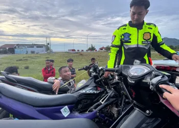 Antisipasi Balap Liar, Satlantas Polres Majene amankan 25 unit sepeda motor