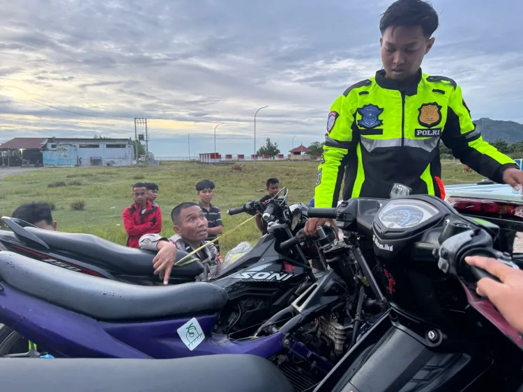 Antisipasi Balap Liar, Satlantas Polres Majene amankan 25 unit sepeda motor