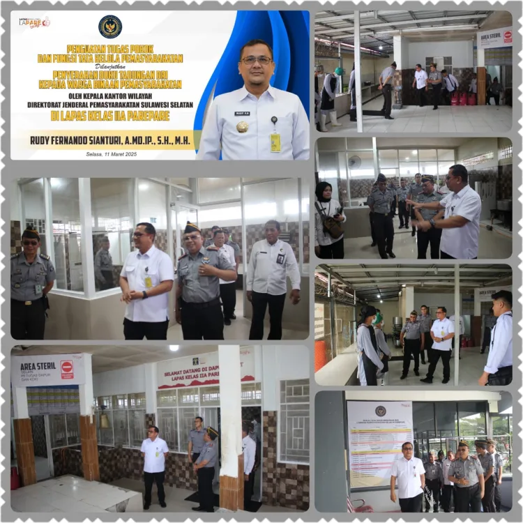 BINTORWASADAL. Kakanwil Ditjenpas Sulawesi Selatan Kunjungan Kerja Ke Lapas IIA Parepare.