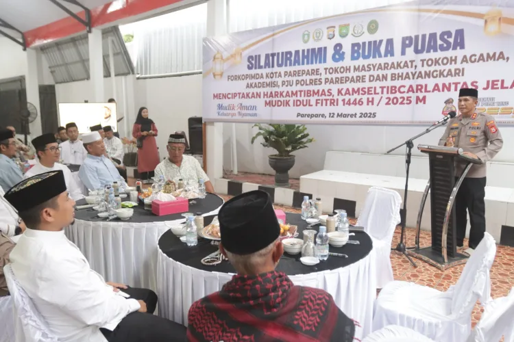 Kapolres Parepare Gelar Buka Puasa Bersama Forkopimda dan Stakeholder, Sosialisasikan Mudik Aman Keluarga Nyaman