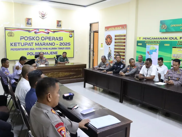 Polres Majene Gelar Rakor Lintas Sektoral Persiapan Operasi Ketupat Marano 2025