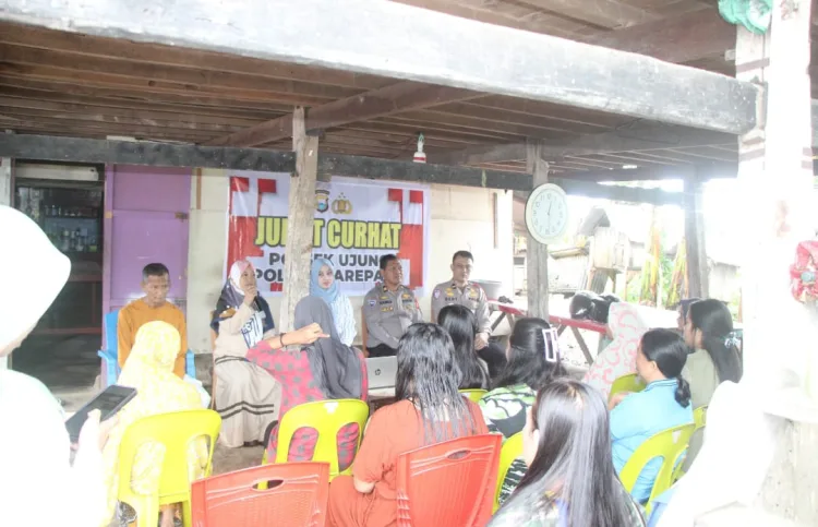 Polsek Ujung Polres Parepare Sosialisasikan Mudik Aman, Keluarga Nyaman Melalui Jumat Curhat