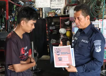 Sosialisasi Tolak Premanisme Berkedok Ormas, Kasi Humas Polres Majene Sasar Pengusaha Bengkel