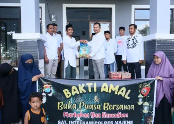Berbagi Bersama Anak Yatim, Sat Intelkam Polres Majene Sambangi Panti Asuhan Hidayatullah