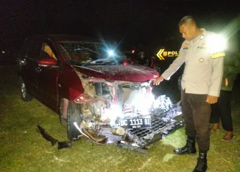 Polsek Sendana Amankan TKP Kecelakaan Lalu Lintas di Sendana, Satu Korban Dilarikan ke RSUD Majene