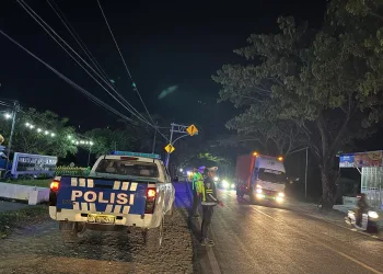 Polres Majene Gelar Patroli Blue Light untuk Tekan Pelanggaran Lalu Lintas Malam Hari