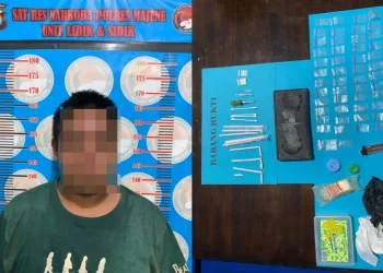 Satresnarkoba Polres Majene Berhasil Bekuk Pemuda Pelayahguna Sabu di Sebuah Penginapan