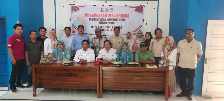 Musyawarah khusus desa Bonde Utara dalam pembentukan koperasi desa merah putih