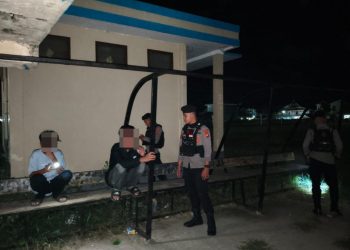 Antisipasi Gangguan Kamtibmas dan Penyakit Masyarakat, Satuan Samapta Polres Majene Intensifkan Patroli Malam.