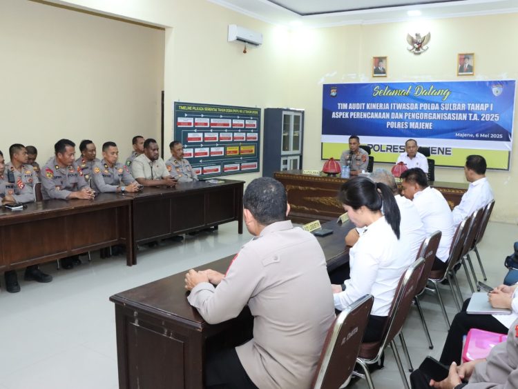 Itwasda Polda Sulbar Gelar Audit Kinerja Tahap I Tahun 2025 di Polres Majene