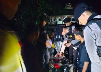 Antisipasi Gangguan Kamtibmas Dan Kriminal Jalanan, Samapta Polres Majene Gelar Patroli Malam