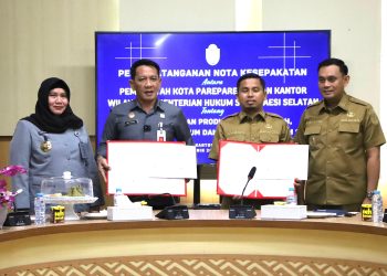 Wali Kota Parepare Terima Kunjungan Kakanwil Kemenkumham Sulsel, Teken MoU Perlindungan Hukum