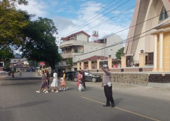 Kapolres Tana Toraja Turunkan Personilnya Amankan Perayaan Kenaikan Yesus Kristus
